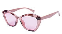 Soigné Female Oversized Cat Eye Sunglasses.Pink&Brown Rim Soigné Female Oversized Cat Eye Sunglasses.Pink&Brown Rim