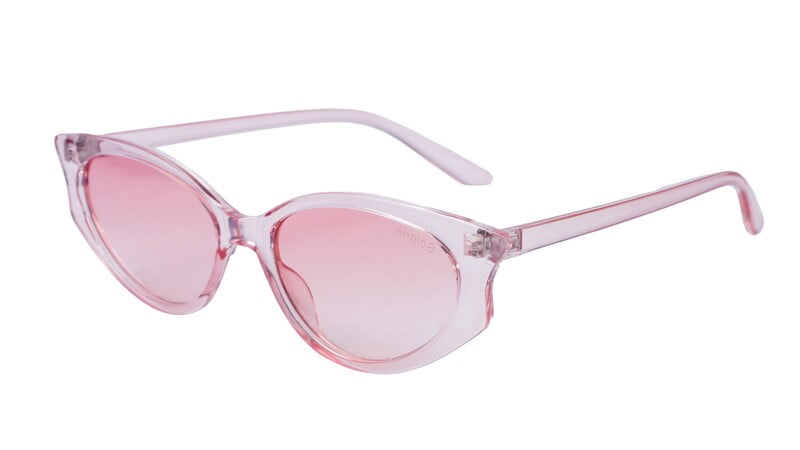Soigné Female Large Cateye Sunglasses.See Through Pink Frame Soigné Female Large Cateye Sunglasses.See Through Pink Frame