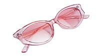 Soigné Female Large Cateye Sunglasses.See Through Pink Frame Soigné Female Large Cateye Sunglasses.See Through Pink Frame