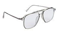 Soigné Unisex Large Aviator Spectacle.See Through Grey Rim