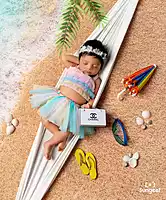 Fabric Baby Backdrop - Beach Type 1 - 5x7 Feet