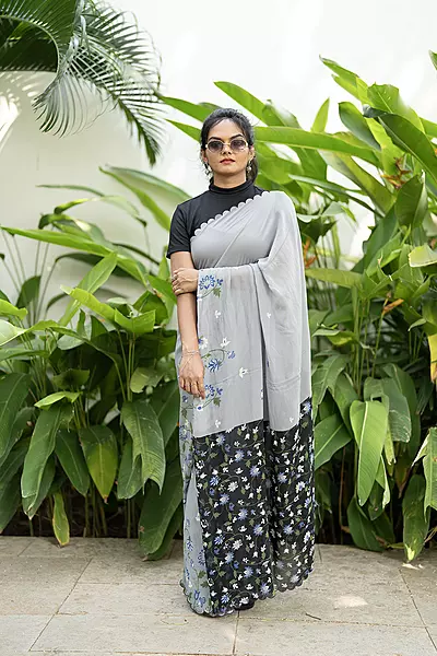 Women's Printed Sarees-SB-5D