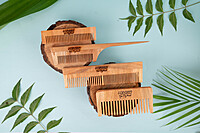 Neem Wide Tooth Comb wood| Hair fall & Dandruff Control/ Eco-Friendly, Anti-Static, Natural Hair Care || Wide-Tooth comb, Natural Neem Wood