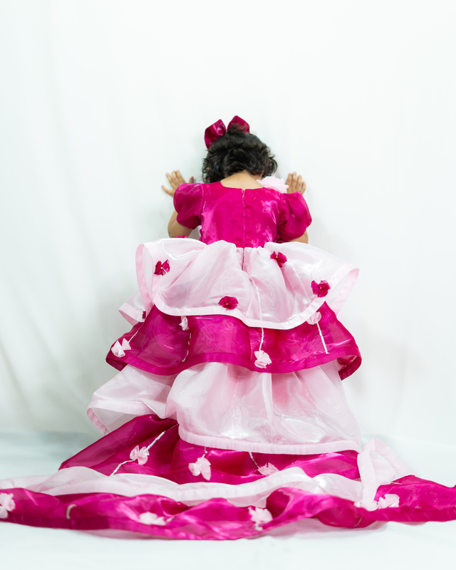 Rosy Ruffle Tower Dress