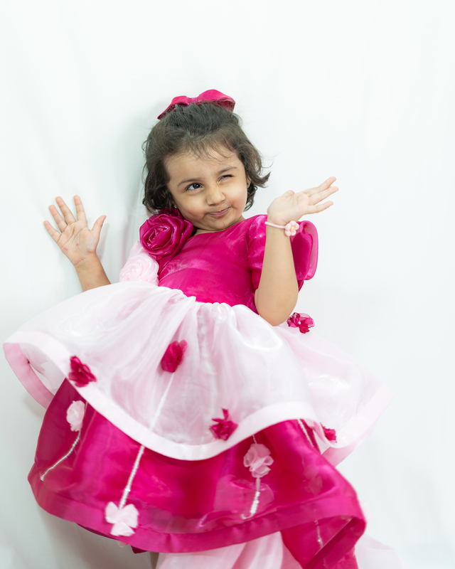 Rosy Ruffle Tower Dress