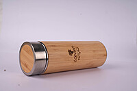 Bamboo 500ml Water Bottle | Thermos Bamboo Flask | Hot & Cold | Unique & Stylish Bottle for Office Gym Travel