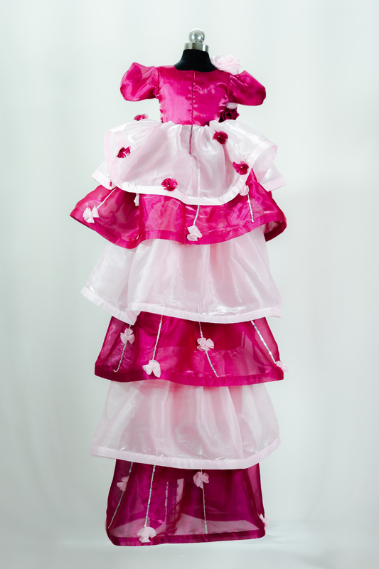 Rosy Ruffle Tower Dress