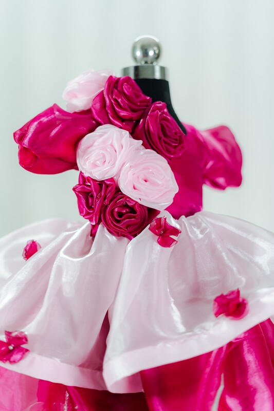 Rosy Ruffle Tower Dress