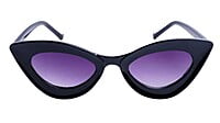 Soigné Female Large Cateye Sunglass.Glossy Black Frame Soigné Female Large Cateye Sunglass.Glossy Black Frame