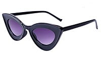 Soigné Female Large Cateye Sunglass.Glossy Black Frame Soigné Female Large Cateye Sunglass.Glossy Black Frame