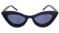 Soigné Female Large Cateye Sunglass.Matte Black Frame