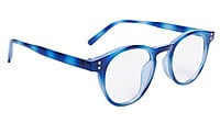 Soigné Unisex Medium Round Spectacle Frame.Light&Dark Blue