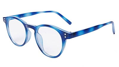 Soigné Unisex Medium Round Spectacle Frame.Light&Dark Blue Soigné Unisex Medium Round Spectacle Frame.Light&Dark Blue