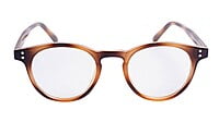 Soigné Unisex Medium Round Spectacle Frame.Light&Dark Brown