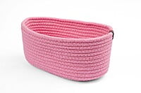 Cotton  Storage organizer, Natural  Handwoven, cotton Shelf Basket For Home & Kitchen (Small ,Medium ,Large) SET OF 3, pink