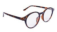 Soigné Unisex Medium Round Spectacle Frame.Leopard Print Frame