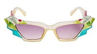 Soigné Kids Cateye Sunglasses.Yellow&Multicolor.(9-15)Y-Girl
