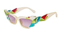 Soigné Kids Cateye Sunglasses.Yellow&Multicolor.(9-15)Y-Girl