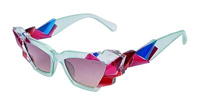 Soigné Kids Cateye Sunglasses.Light Green&Multicolor.(9-15)Y-Girl Soigné Kids Cateye Sunglasses.Light Green&Multicolor.(9-15)Y-Girl