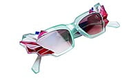 Soigné Kids Cateye Sunglasses.Light Green&Multicolor.(9-15)Y-Girl