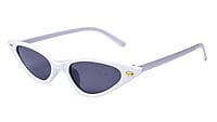 Soigné Female Small Cat Eye Sunglasses.White Frame
