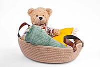 Jute Rope Storage Organizer, Jute Basket Accessories, Handwoven EcoFriendly Foldable Storage