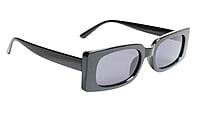 Soigné Female Large Rectangular Sunglasses. Black Frame