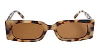 Soigné Female Large Rectangular Sunglasses.Leopard Print Frame