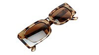 Soigné Female Large Rectangular Sunglasses.Leopard Print Frame