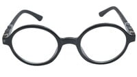 Round Spectacle Frame For Baby Boys. Glossy Black Color Frame. AGE-(3-8Years).