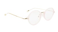 Female Round Medium Spectacle Frame. Pink & Golden