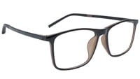 Unisex Rectangular Spectacle Frame. Brown & Black Color Frame. Size-LARGE.