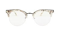 Unisex Large Half Rim Round Spectacle. MultiColor Frame