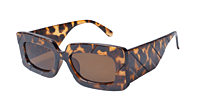 Soigné Female Large Rectangular Sunglasses.Leopard Print Color Soigné Female Large Rectangular Sunglasses.Leopard Print Color