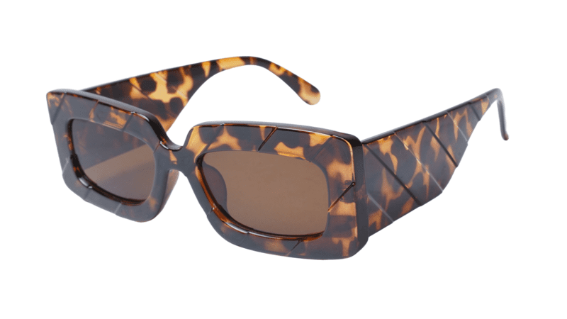 Soigné Female Large Rectangular Sunglasses.Leopard Print Color Soigné Female Large Rectangular Sunglasses.Leopard Print Color