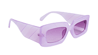 Soigné Female Large Rectangular Sunglasses.See Through Light Pink Color Soigné Female Large Rectangular Sunglasses.See Through Light Pink Color