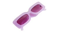 Soigné Female Large Rectangular Sunglasses.See Through Light Pink Color Soigné Female Large Rectangular Sunglasses.See Through Light Pink Color