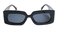 Soigné Female Large Rectangular Sunglasses.Black Color Frame