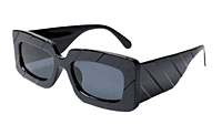 Soigné Female Large Rectangular Sunglasses.Black Color Frame