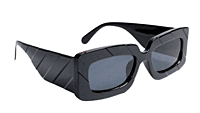 Soigné Female Large Rectangular Sunglasses.Black Color Frame