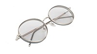 Soigné Unisex Medium Round Sunglasses.Silver Color Metal Frame