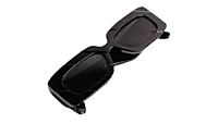 Soigné Female Large Rectangular Sunglasses.Black Color Frame