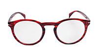 Soigné Unisex Large Round Spectacle Frame. Red&Black