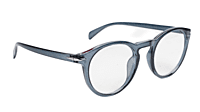 Soigné Unisex Large Round Spectacle Frame.See Through Grey Frame