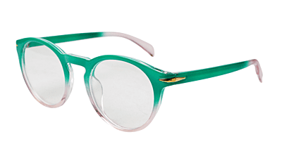Soigné Female Round Large Spectacle Frame.Green&Pink Soigné Female Round Large Spectacle Frame.Green&Pink