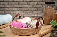 Jute Rope Storage Organizer, Jute Basket Accessories, Handwoven EcoFriendly Foldable Storage