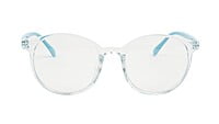 Unisex Round Spectacle Frame For Kids & Teens. Light Blue Rim. Age-(12-16Yrs)
