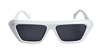 Soigné Female Large Rectangular Sunglasses.White