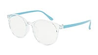 Unisex Round Spectacle Frame For Kids & Teens. Light Blue Rim. Age-(12-16Yrs)