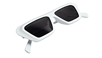 Soigné Female Large Rectangular Sunglasses.White